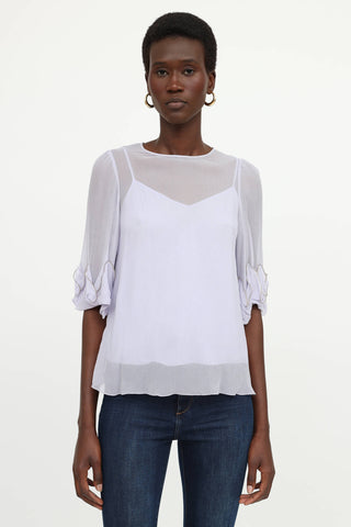 See By Chloé Sheer Ruffle Blouse