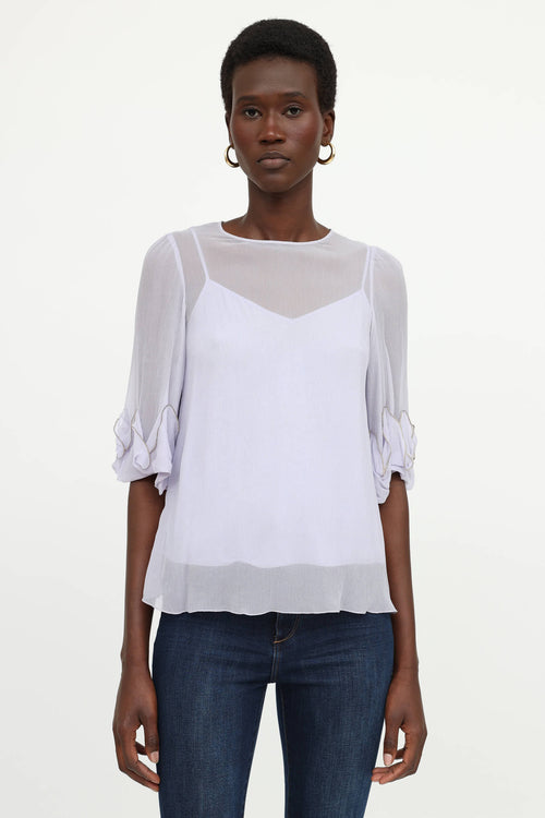 See By Chloé Sheer Ruffle Blouse