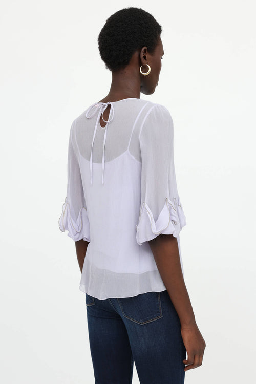 See By Chloé Sheer Ruffle Blouse