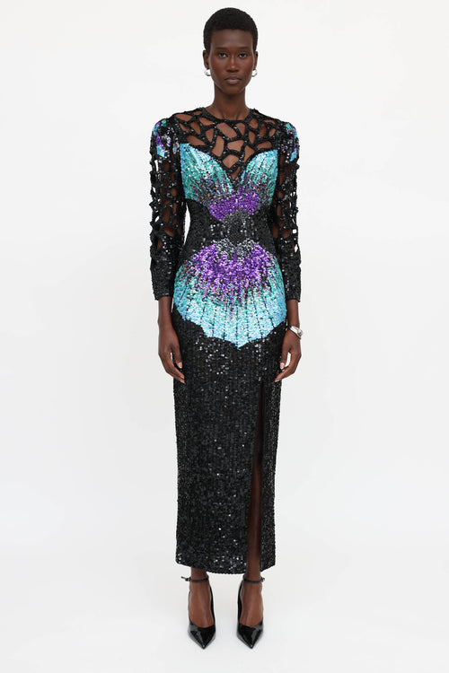 Sho Max Sequin Cut Out Dress
