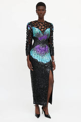 Sho Max Sequin Cut Out Dress