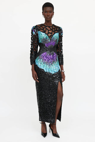 Sho Max Sequin Cut Out Dress