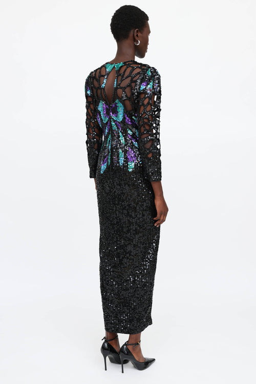Sho Max Sequin Cut Out Dress