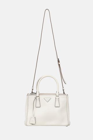 Prada Small Stitched Double Zip Galleria  Bag