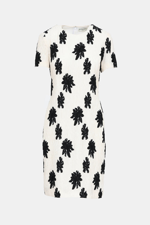 Balenciaga 2015 Textured Floral Dress