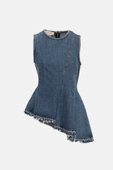 Marni Asymmetrical Denim Top