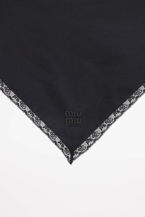 Miu Miu Lace Trim Scarf