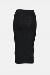 Fendi Knit Monogram Midi Skirt
