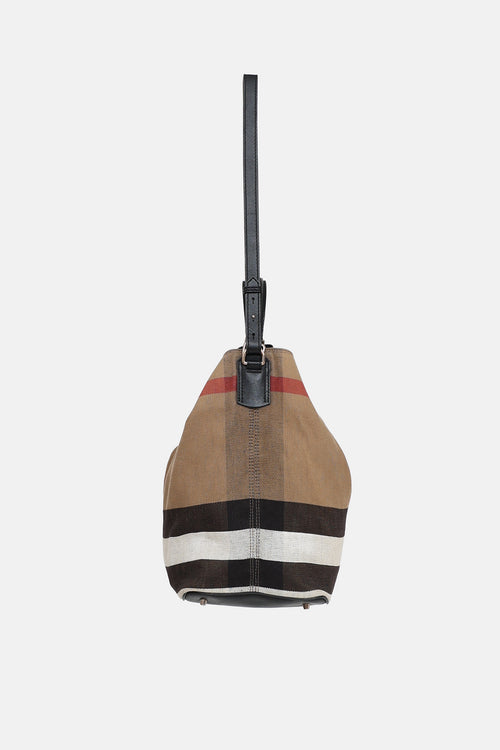 Burberry Medium Mega Check Ashby Bucket Bag