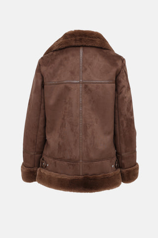 Ralph Lauren Faux Shearling Moto Jacket