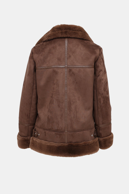 Ralph Lauren Faux Shearling Moto Jacket