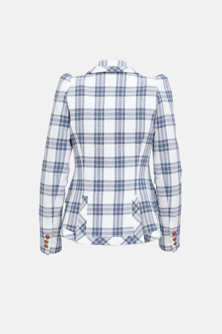 Smythe Plaid Duchess Blazer