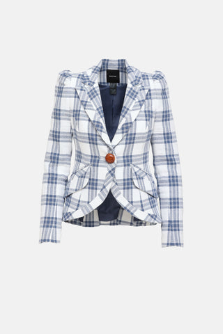 Smythe Plaid Duchess Blazer