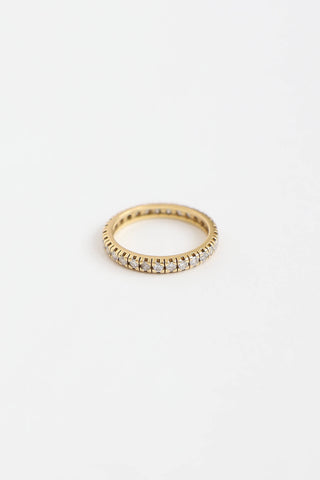 Fine Jewelry 18K Yellow Gold Diamond Eternity Band Ring