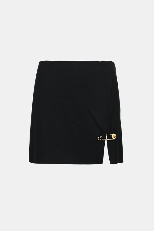 Versace Wool Medusa Mini Skirt