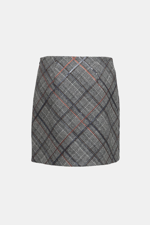 Brunello Cucinelli Plaid Mini Skirt