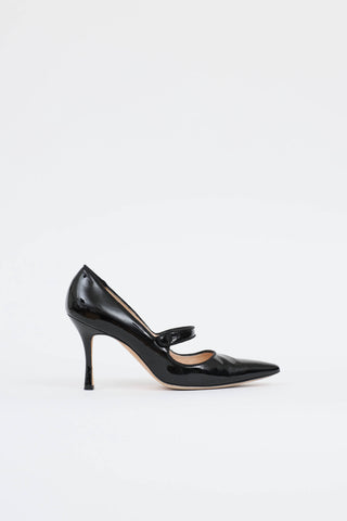 Manolo Blahnik Patent Campari Pump