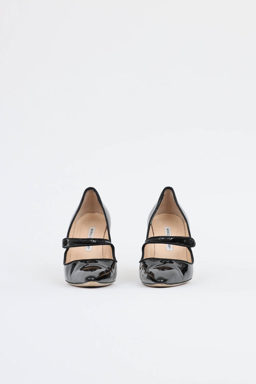 Manolo Blahnik Patent Campari Pump