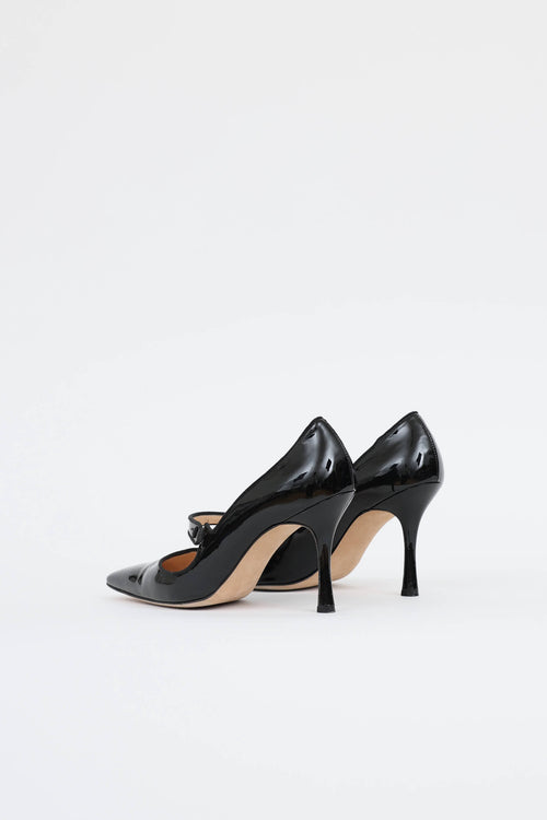 Manolo Blahnik Patent Campari Pump