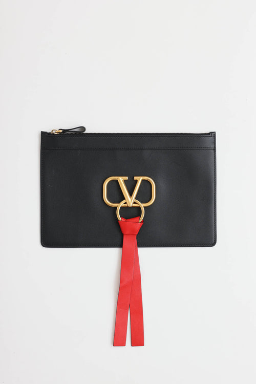V-Ring leather Pouch