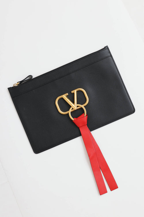 V-Ring leather Pouch