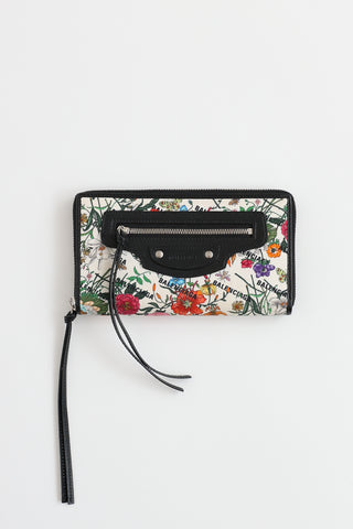 Gucci x Balenciaga Floral Canvas Wallet