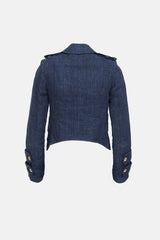 Smythe Linen Denim Pagoda Blazer