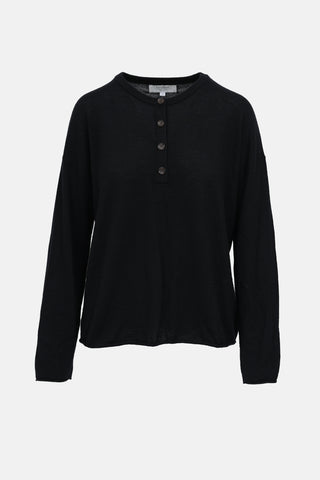 La Ligne Cashmere Half Button Sweater