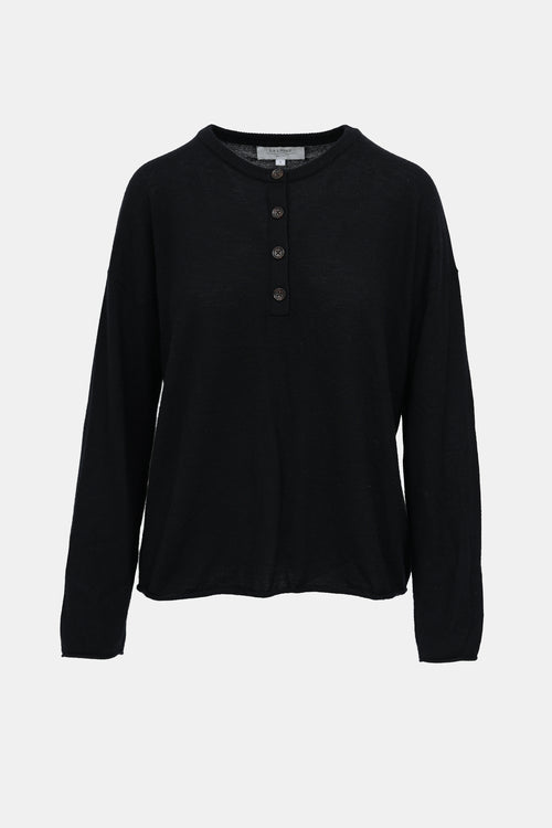 La Ligne Cashmere Half Button Sweater