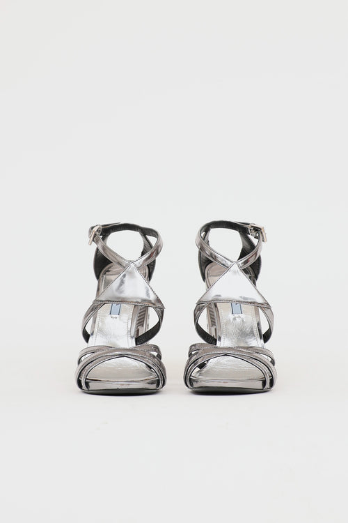Prada FW 2014 Capretto Lamina Wedge
