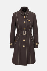 Burberry Contrast Trim Trench Coat