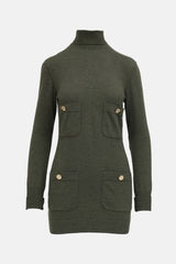 Chanel C. 1990s Turtleneck Sweater Dress
