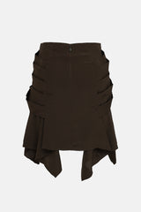 Chloé Silk Pleated Drape Skirt