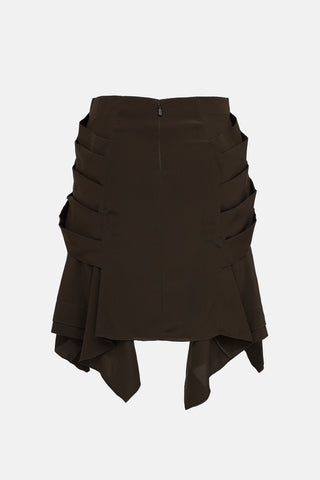 Chloé Silk Pleated Drape Skirt
