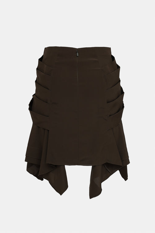 Chloé Silk Pleated Drape Skirt