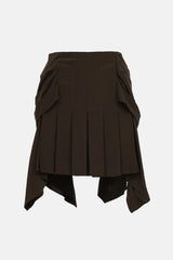 Chloé Silk Pleated Drape Skirt