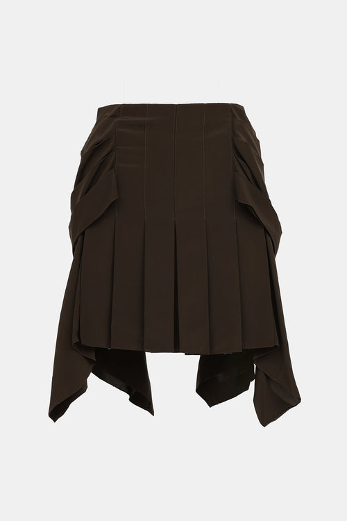 Chloé Silk Pleated Drape Skirt