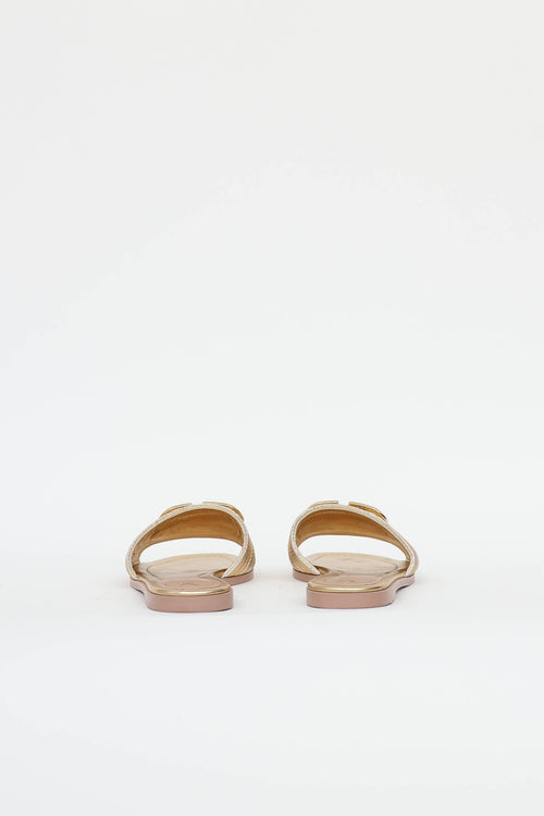 Valentino Metallic VLogo Slide