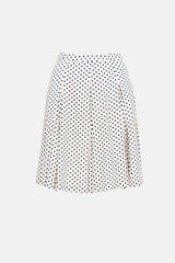 St. John Polka Dot Pleated Skirt