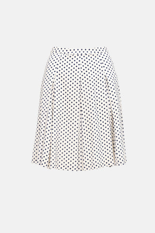 St. John Polka Dot Pleated Skirt