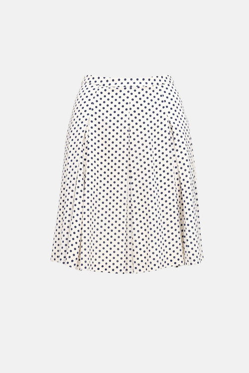 St. John Polka Dot Pleated Skirt
