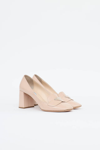Prada Patent Block Heel Pump