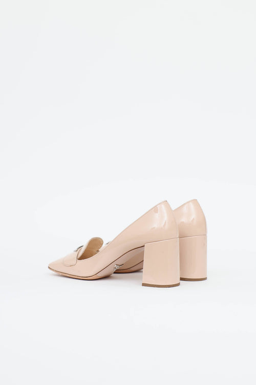 Prada Patent Block Heel Pump