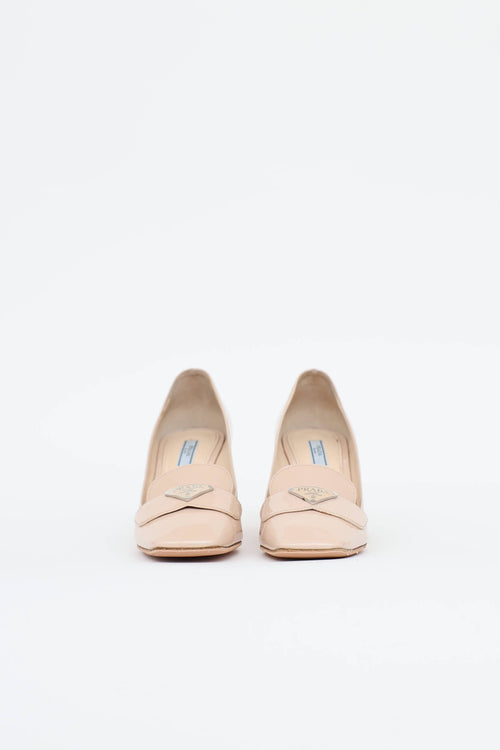 Prada Patent Block Heel Pump