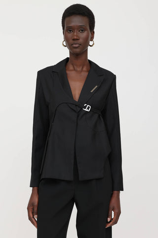 Heliot Emil Harness Asymmetric Cut-Out Blazer