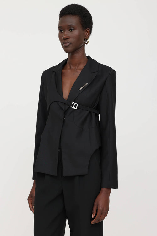 Harness Asymmetric Cut-Out Blazer