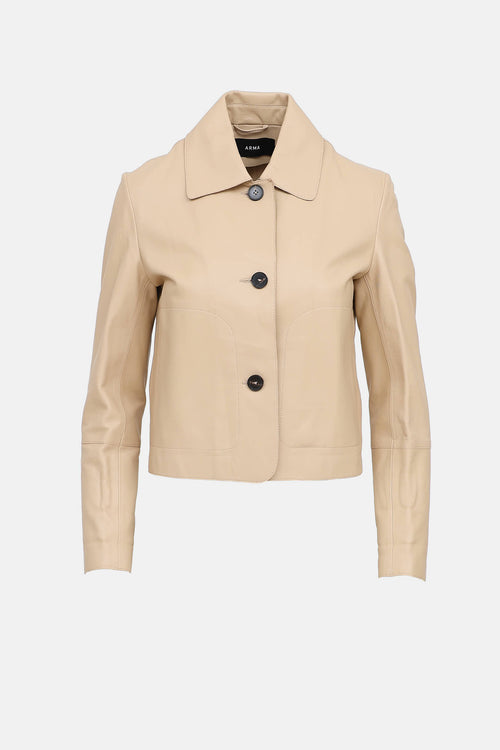 Arma Leather Cropped Emy Jacket