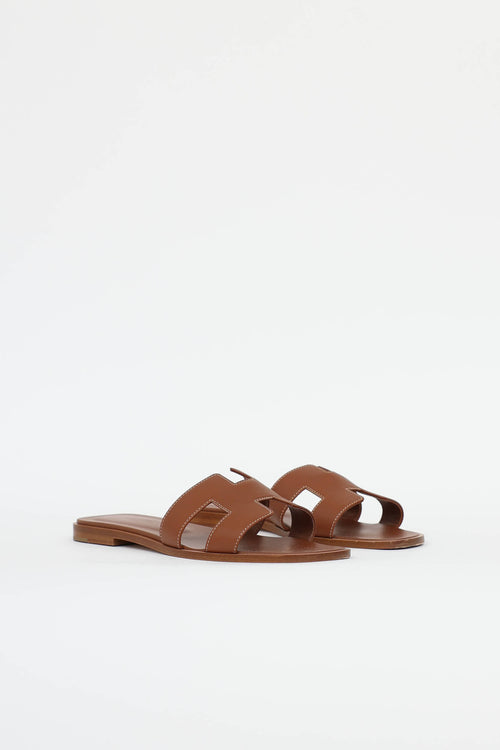 Hermès 2021 Box Leather Oran Sandal