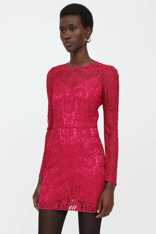 Dolce & Gabbana C. 1990's Lace Floral Dress