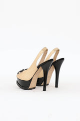 Fendi Straw Slingback Heel